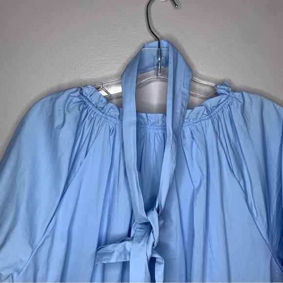 Tuckernuck Hyacinth House Light Blue Mini Gwyn Dress puffy sleeves size large - Picture 13 of 14